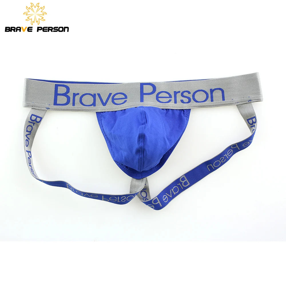 BRAVE PERSON Men's Sexy Thong Cotton Men Underwear Briefs Exposed Buttocks Jockstrap Gay Underwear New