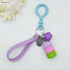 Women Cake Key Chain Fashion Cute French pastries Keychain Bag Charm Car Key Ring Wedding Party gift Jewelry 17278