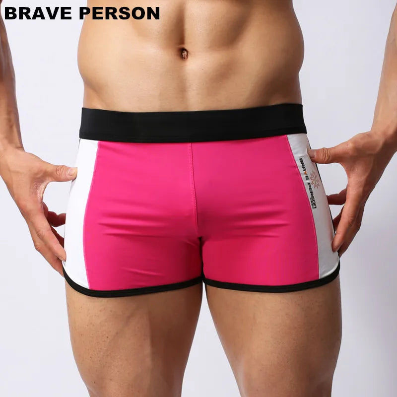 BRAVE PERSON Summer Hot Shorts Men Beachwear Shorts Men Sportwear Beach Board Shorts Smooth Soft Fabric Home Shorts Men Trunks