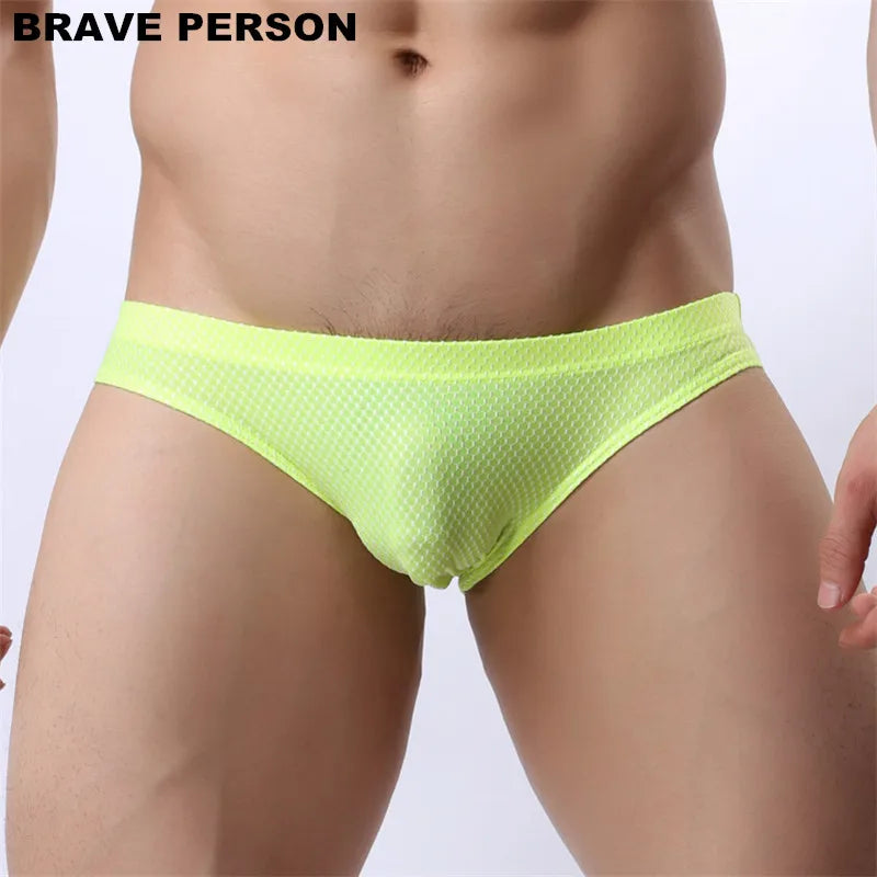 Brave Person Brand Underwear Men Briefs Fashion Sexy Men's Briefs Colorful Underpants High-quality Nylon Brief for Man B1151