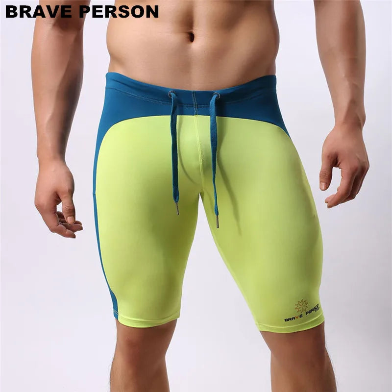 Brave Person Men's Beach Wear Multifunctional Shorts Soft Nylon Fabric Knee-length Tights Trunks Shorts Men Board Shorts
