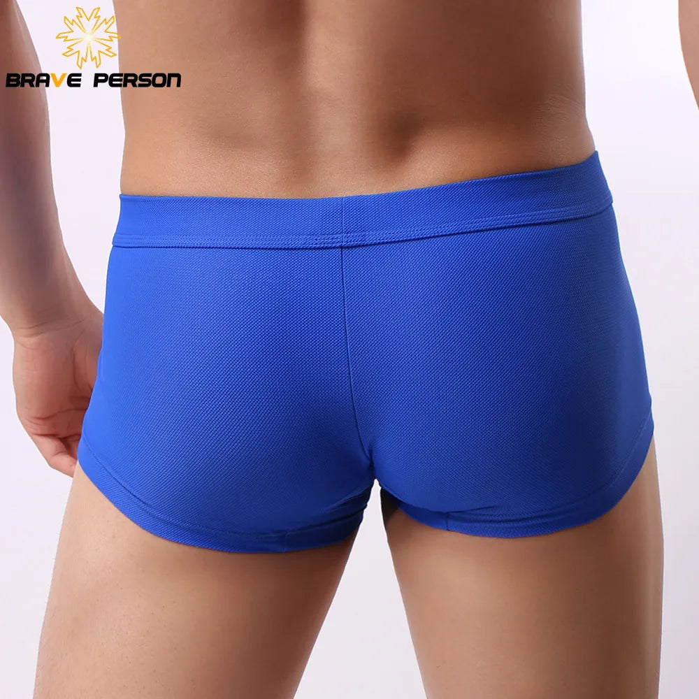 BRAVE PERSON Brand Underwear Men Boxers New Mens Boxers Shorts Male Panties Trunks Shorts U Convex Pouch Underpants