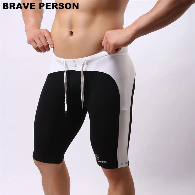 Brave Person Men's Beach Wear Multifunctional Shorts Soft Nylon Fabric Knee-length Tights Trunks Shorts Men Board Shorts