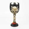 Gothic Wine Goblet Contain Dragon Claw Viking Skeleton Retro Stainless Steel Resin
