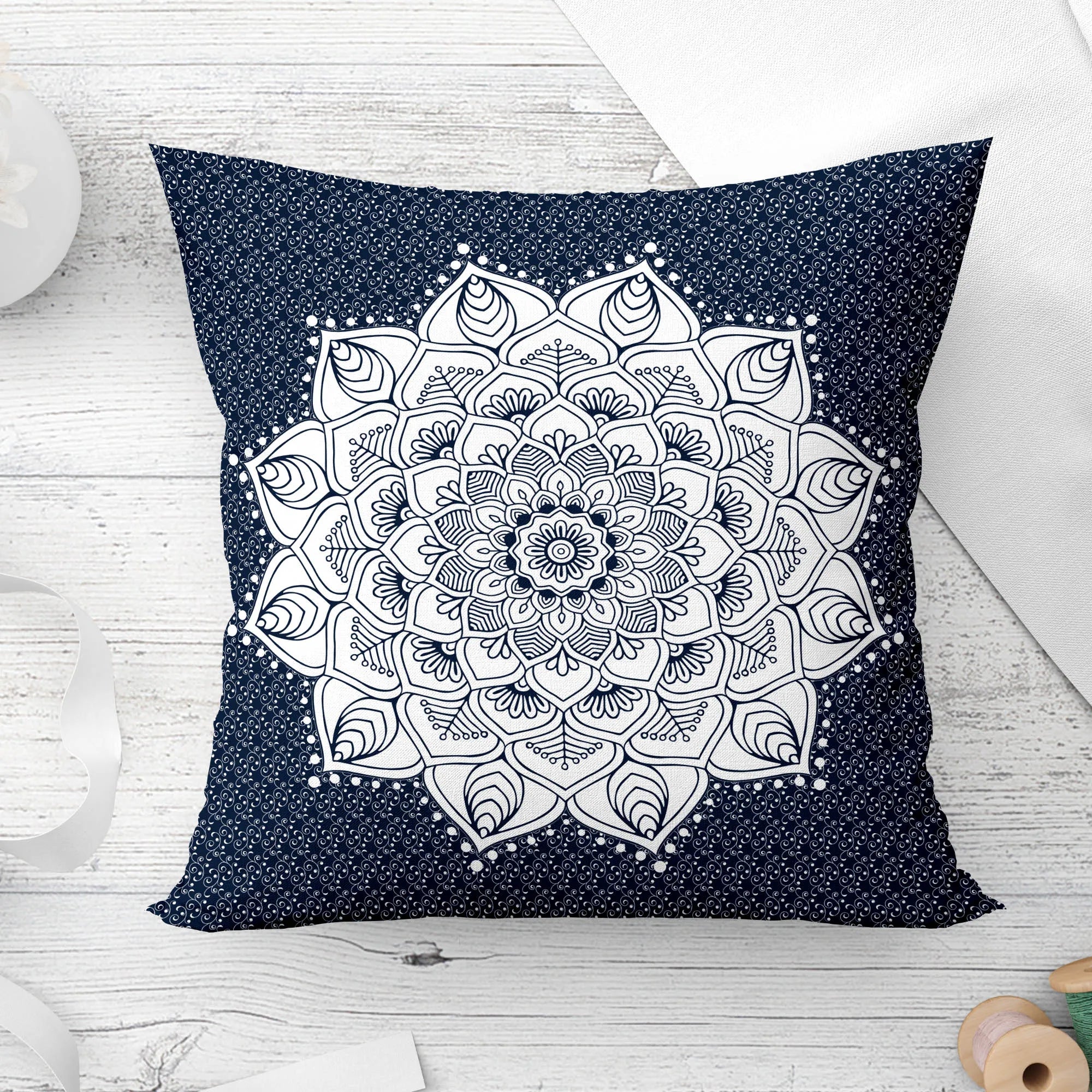 Mandala Decorative Sun and moon Pillow Cushion Covers Pillowcase Cushions for Sofa Polyester Pillowcover cmyk decorative  cover