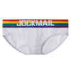 Jockmail Gay Underwear Men Briefs Sexy Transparent Mesh Underpant Rainbow colors , Breathable Shorts calzoncillos hombre slip