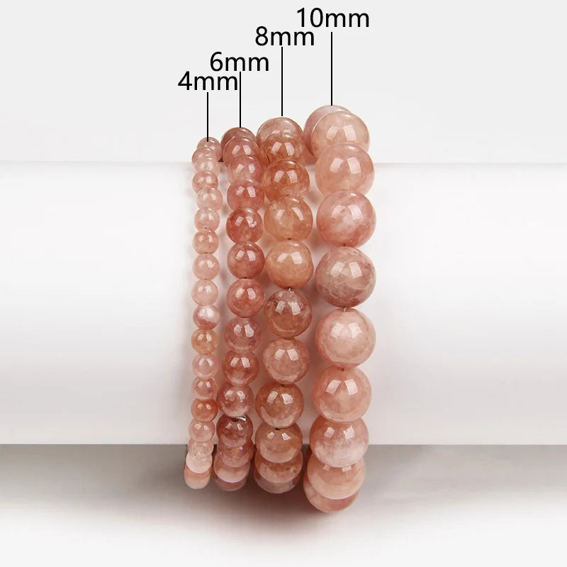 4 6 8 10 MM Beads Bracelet Natural Stone Stretch Bracelets