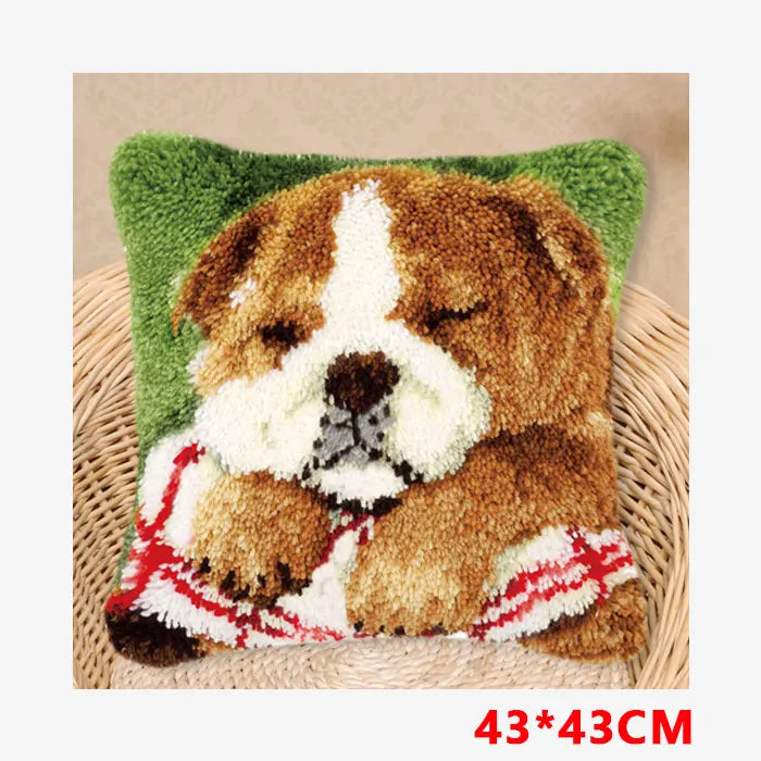 Flower Latch Hook Kit Cute Knooppakket Kussen Knopen Pillow Button Smyrna Knooppakket Needlework Button Packagek Linkhaak Kussen
