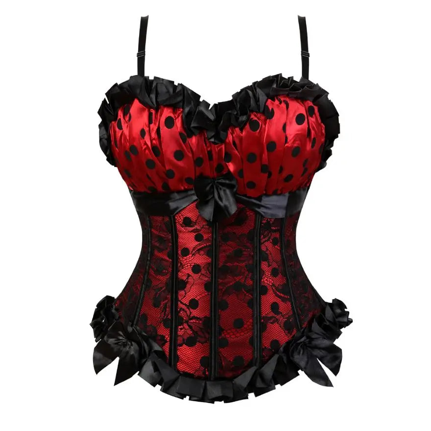 Steampunk Straps Overbust Corset With Cup Zipper Sexy Jacquard Floral Corset Waist Cincher Bustier Lingerie Top Plus Size