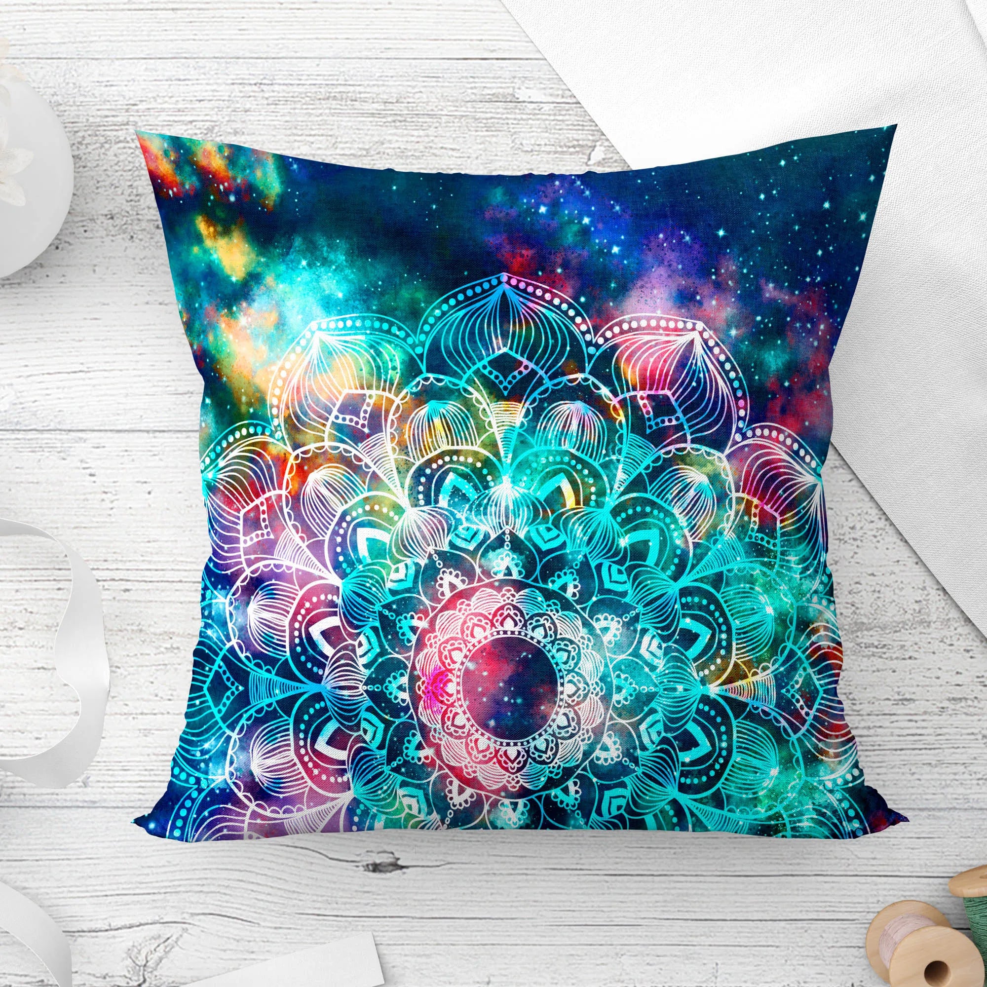 Mandala Decorative Sun and moon Pillow Cushion Covers Pillowcase Cushions for Sofa Polyester Pillowcover cmyk decorative  cover