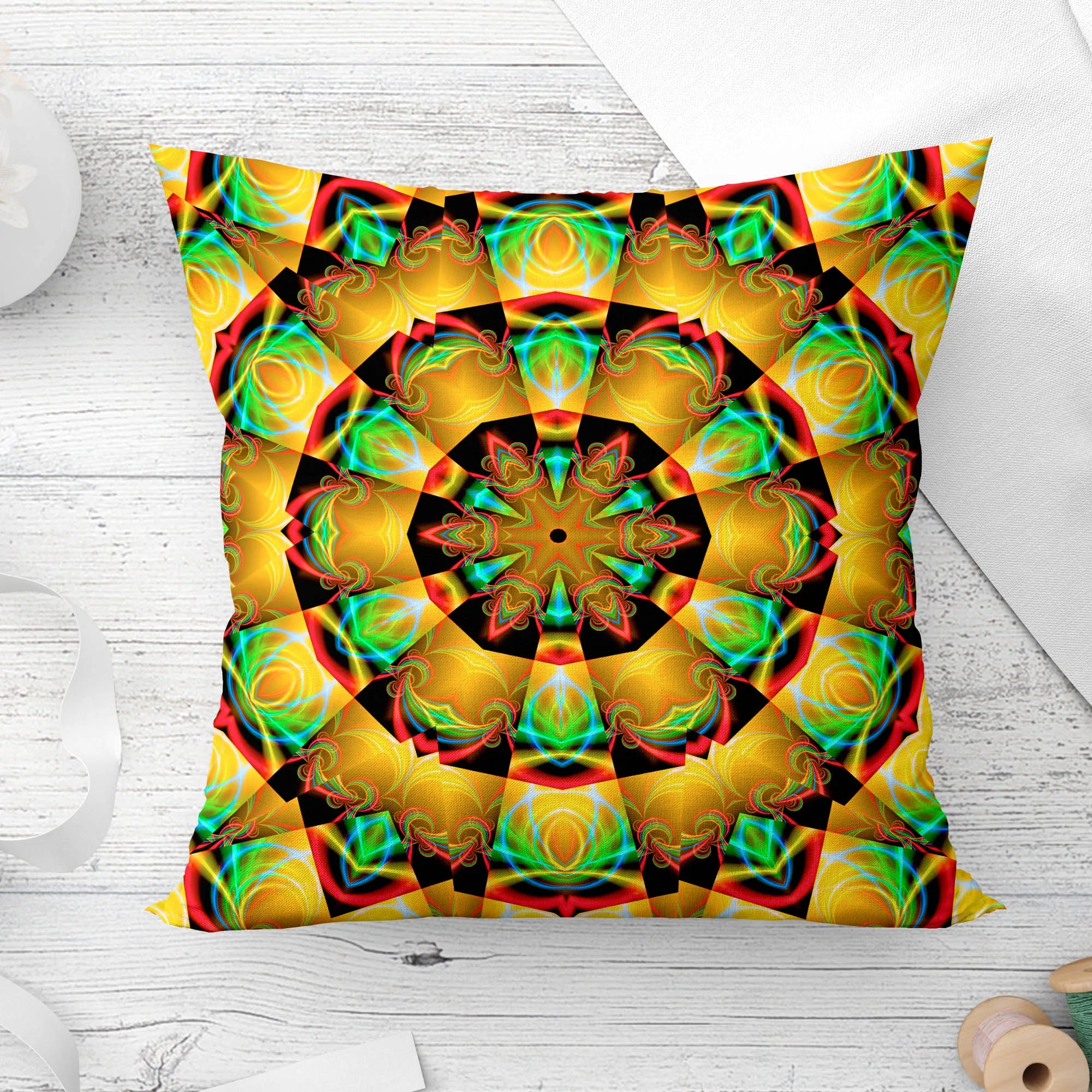 Mandala Decorative Sun and moon Pillow Cushion Covers Pillowcase Cushions for Sofa Polyester Pillowcover cmyk decorative  cover