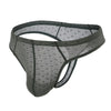 Sexy Underwear Men Transparent Thong G-String Ice Silk Lingerie Underpants Low Rise Men Briefs T-Back Panties