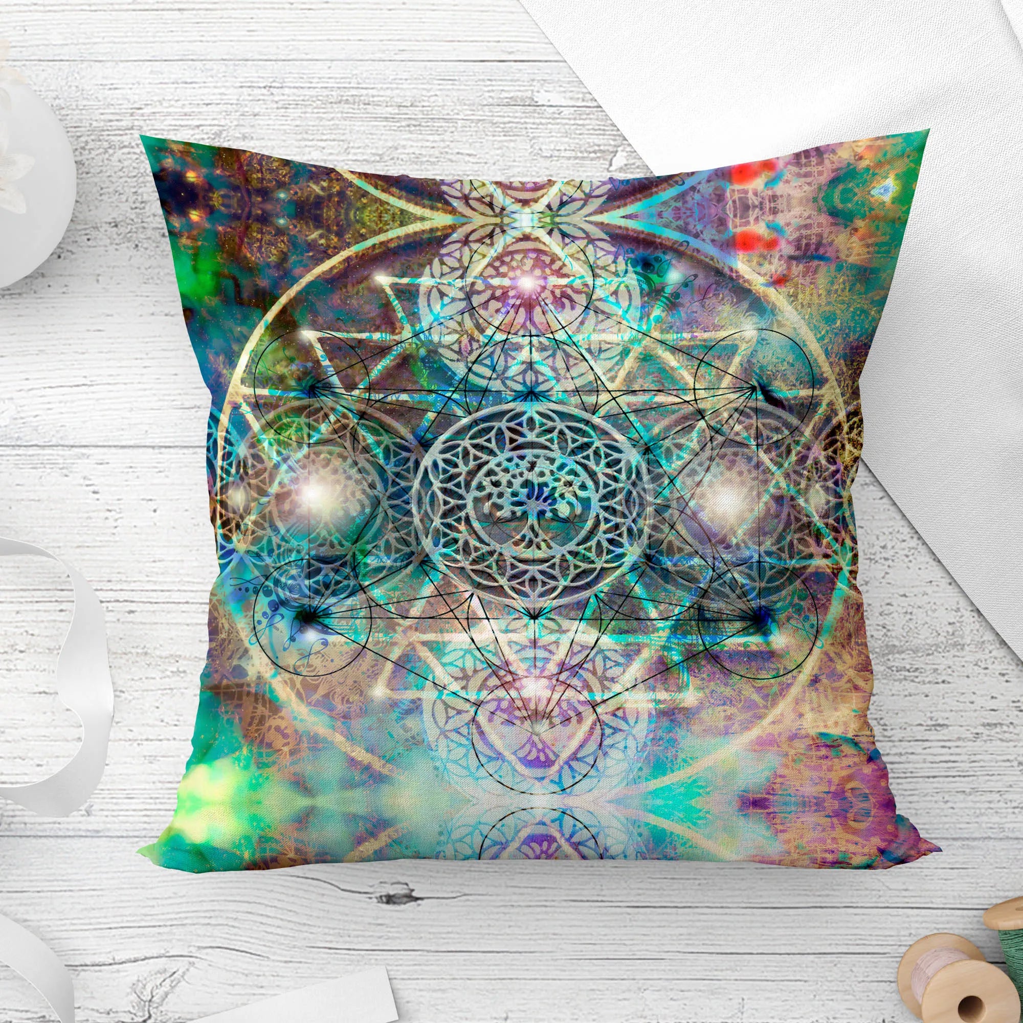 Mandala Decorative Sun and moon Pillow Cushion Covers Pillowcase Cushions for Sofa Polyester Pillowcover cmyk decorative  cover
