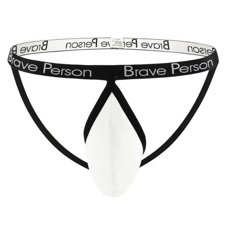 BRAVE PERSON Men's Underwear Sexy Briefs Jockstrap Pouch Man Cotton Panties Thongs Underpants Gay G-string