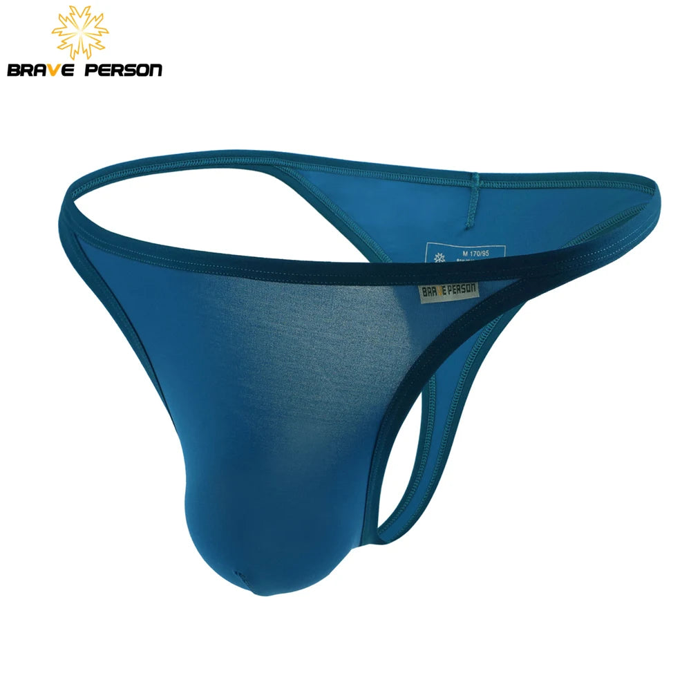 BRAVE PERSON Men's Sexy Underwear Men Briefs Bikini Thongs Thin Breathable Quick Dry Male Panties Low Waist Underpants Thongs