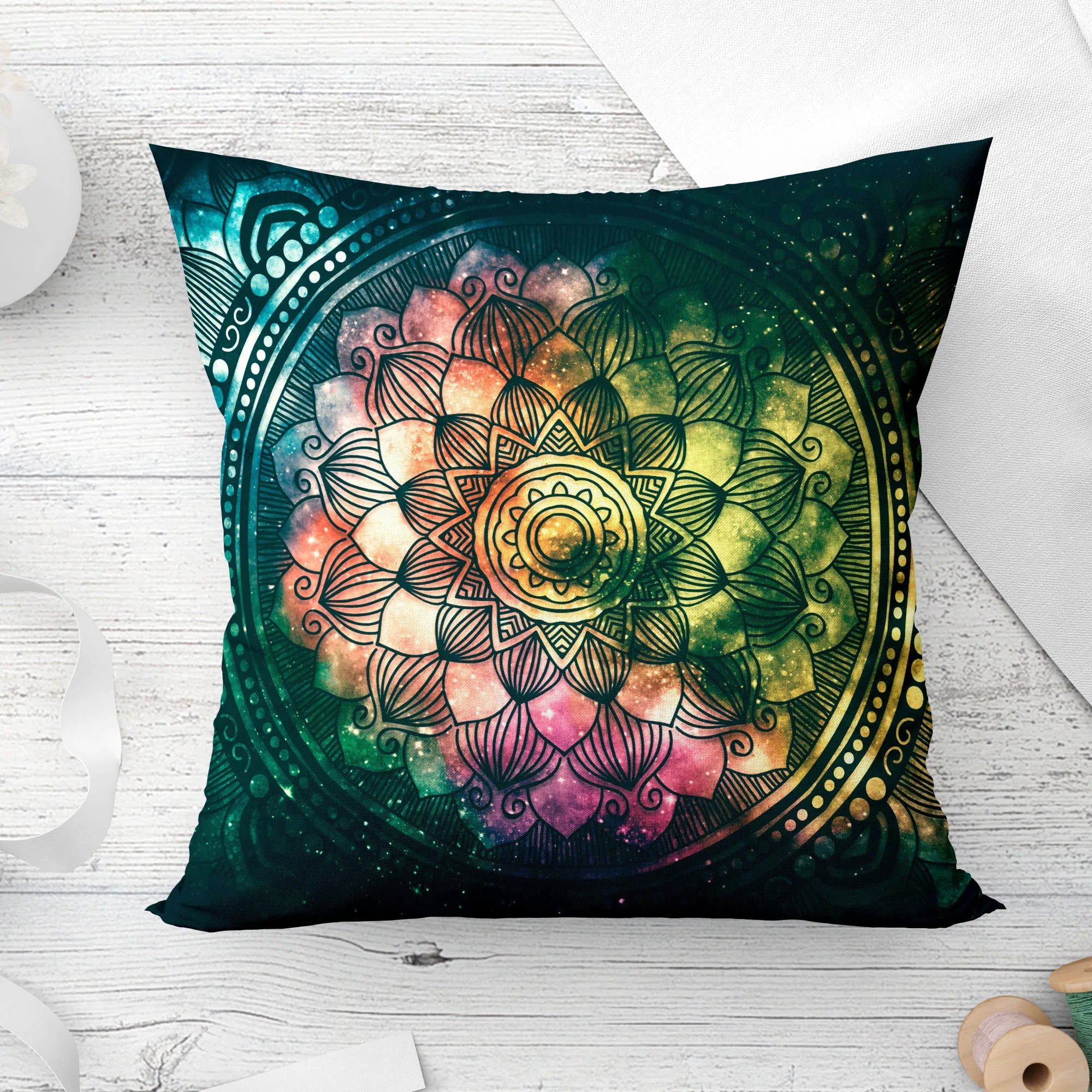 Mandala Decorative Sun and moon Pillow Cushion Covers Pillowcase Cushions for Sofa Polyester Pillowcover cmyk decorative  cover