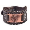 Totem Design Wide Leather Pirate Compass Bracelet Men's Bracelet Celtic Viking Jewelry Compass Bracelet Accessories Party Gifts