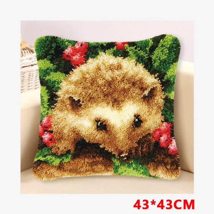 Flower Latch Hook Kit Cute Knooppakket Kussen Knopen Pillow Button Smyrna Knooppakket Needlework Button Packagek Linkhaak Kussen