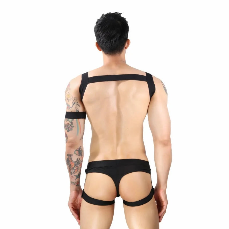 CLEVER-MENMODE Harness Set Lingerie Mens Body Chest Straps Bondage