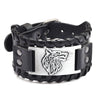 Trendy Viking Bracelet Nordic Rune Compass God Bird Charm Men's Bracelet New Fashion Leather Woven Jewelry Accessorie Party Gift