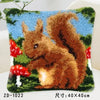 Cute Animal Series Latch Hook Pillow Kits DIY Segment Embroidery Materials Package Coarse Wool Pillow Cross Stitch knooppakket