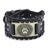 Trendy Viking Bracelet Nordic Rune Compass God Bird Charm Men's Bracelet New Fashion Leather Woven Jewelry Accessorie Party Gift