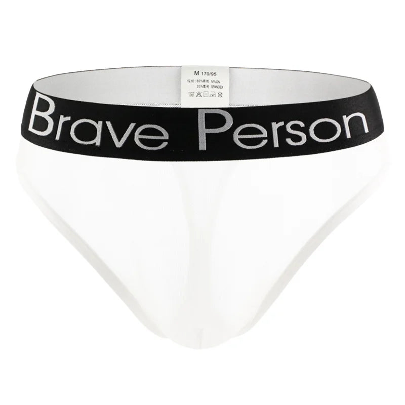BRAVE PERSON Sexy Men's Briefs Transparent Low-waist Briefs Mesh Gauze Breathable Underwear Briefs Panties For Man