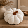 11” Jumbo Sherpa Ivory Pumpkin Pillow