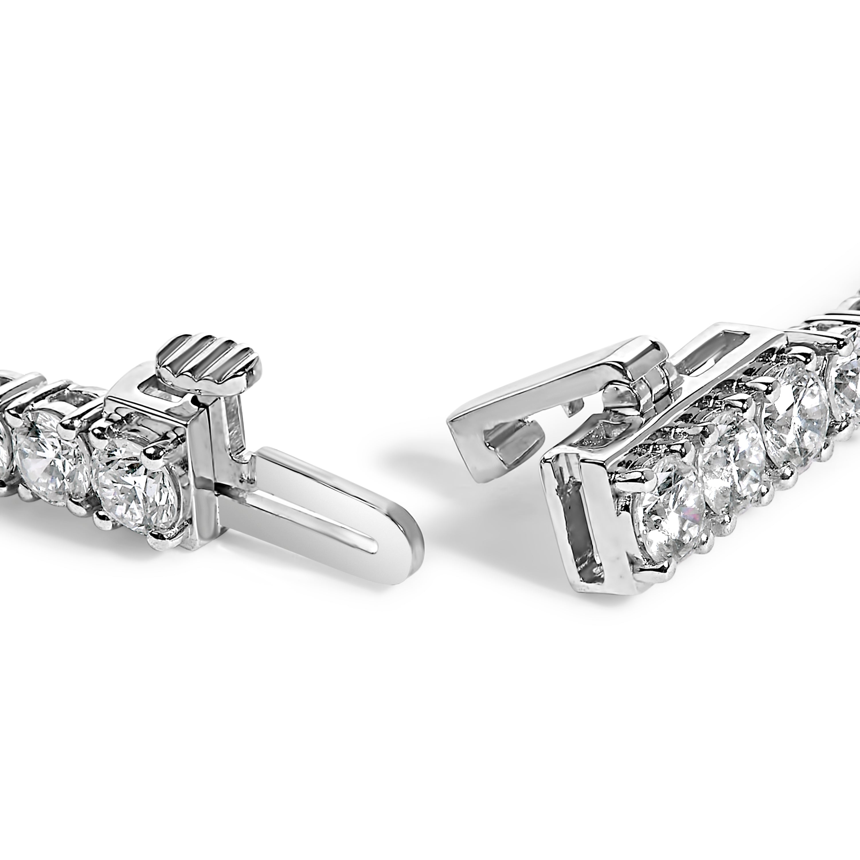 IGI Certified 14K White Gold 6.0 Cttw Lab Grown Diamond Tennis Bracelet