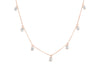 14K Rose Gold 1 3/8 Cttw Oval Lab Grown Diamond Dangle Station Necklace - 17" Inches
