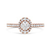 18K Rose Gold 1/2 Cttw Composite Marquise Composite Diamond Oval Shaped Halo Engagement Ring (F-G Color, VS1-VS2 Clarity) - Ring Size 7