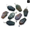 Gemstone Coffin Necklace