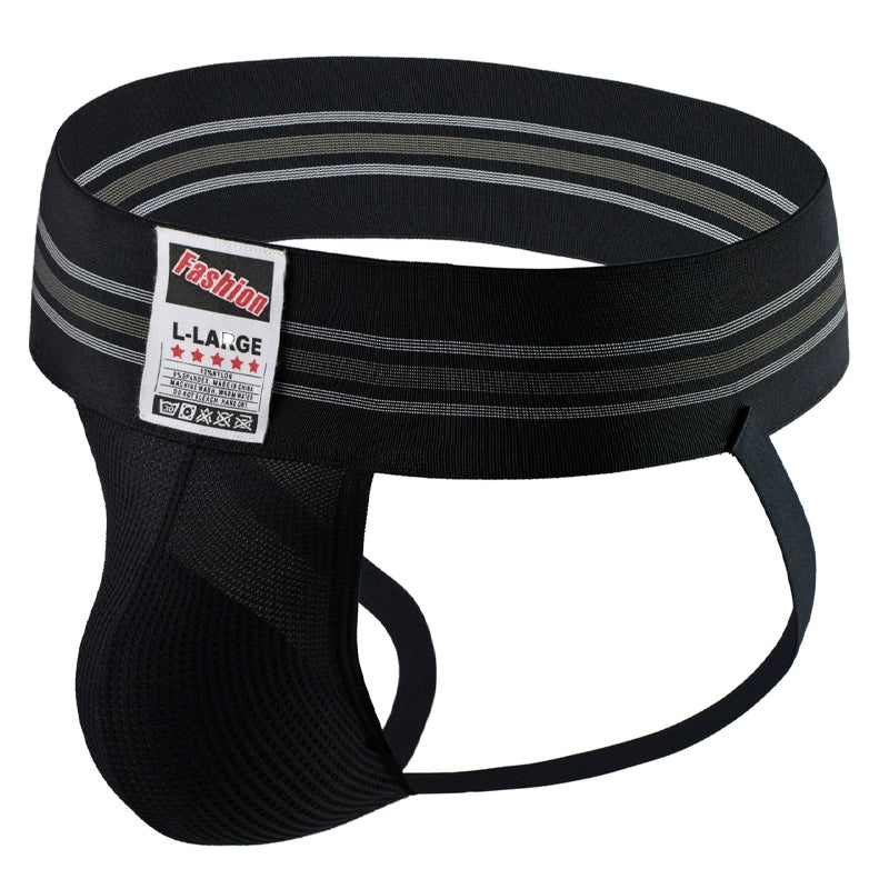 Widened Belt Sexy High Waist Men Double T-Back Sports Waist Jockstrap