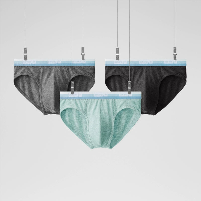 Banana 301S Silver Leather Cotton Crotch Antibacterial Briefs