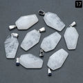Gemstone Coffin Necklace