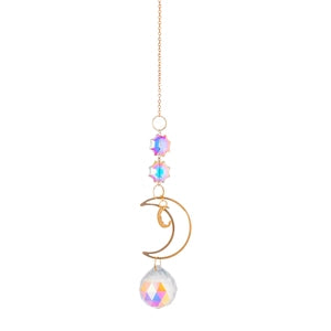 Snowflake Crescent Moon Suncatcher