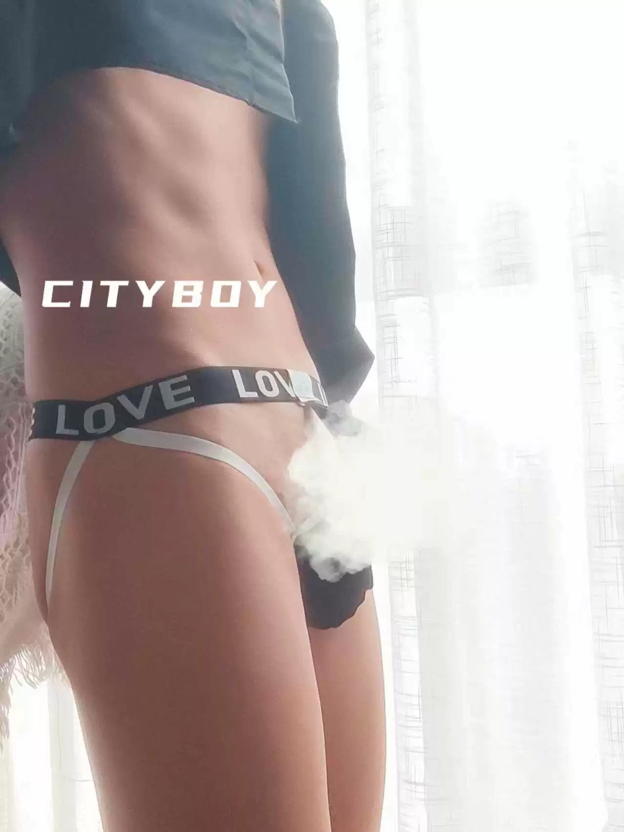 Men Shiny Hip-Exposed Double T-Back Jockstrap