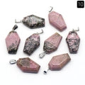 Gemstone Coffin Necklace