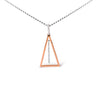14K Rose and White Gold 1/8 Cttw Diamond Windchime 18" Pendant Necklace (G-H Color, SI1-SI2 Clarity)