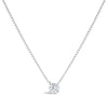 14K White Gold Floating 1/2 Cttw Lab Grown Diamond Solitaire Pendant Necklace - 18" Inches