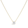 14K White Gold Floating 1/2 Cttw Lab Grown Diamond Solitaire Pendant Necklace - 18" Inches