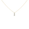 14K White Gold 1/2 Cttw Lab Grown Diamond Three Stone Pendant Necklace