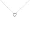 14K White Gold 1/2 Carat Lab Grown Diamond Heart Shape Pendant Necklace