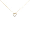14K White Gold 1/2 Carat Lab Grown Diamond Heart Shape Pendant Necklace