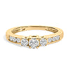 10K White Gold 1/2 Cttw Diamond Three Stone Ring
