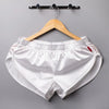 Mens Sexy Pajamas Boxer Shorts Smooth Silk Underwear Men Sleep Bottoms Homewear Lounge Shorts Male Panties Boxers
