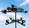 Metal Weathervane,Witch Iron Weather Vane,Sea Rover Wind Direction Indicator,Garden Decoration,Outdoor Roof Decoration,Gardening