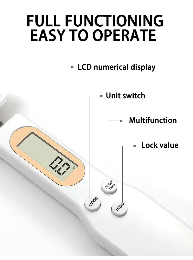 Digital Measuring Spoon 500g 0.5g LCD Electronic Kitchen Scale As Seen On TikTok