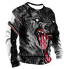 Men's Long Sleeve T-shirt Winter 3D Animal Print T Shirts Street Fashion Wolf Pattern Tops Tees Oversized Men's Clothing