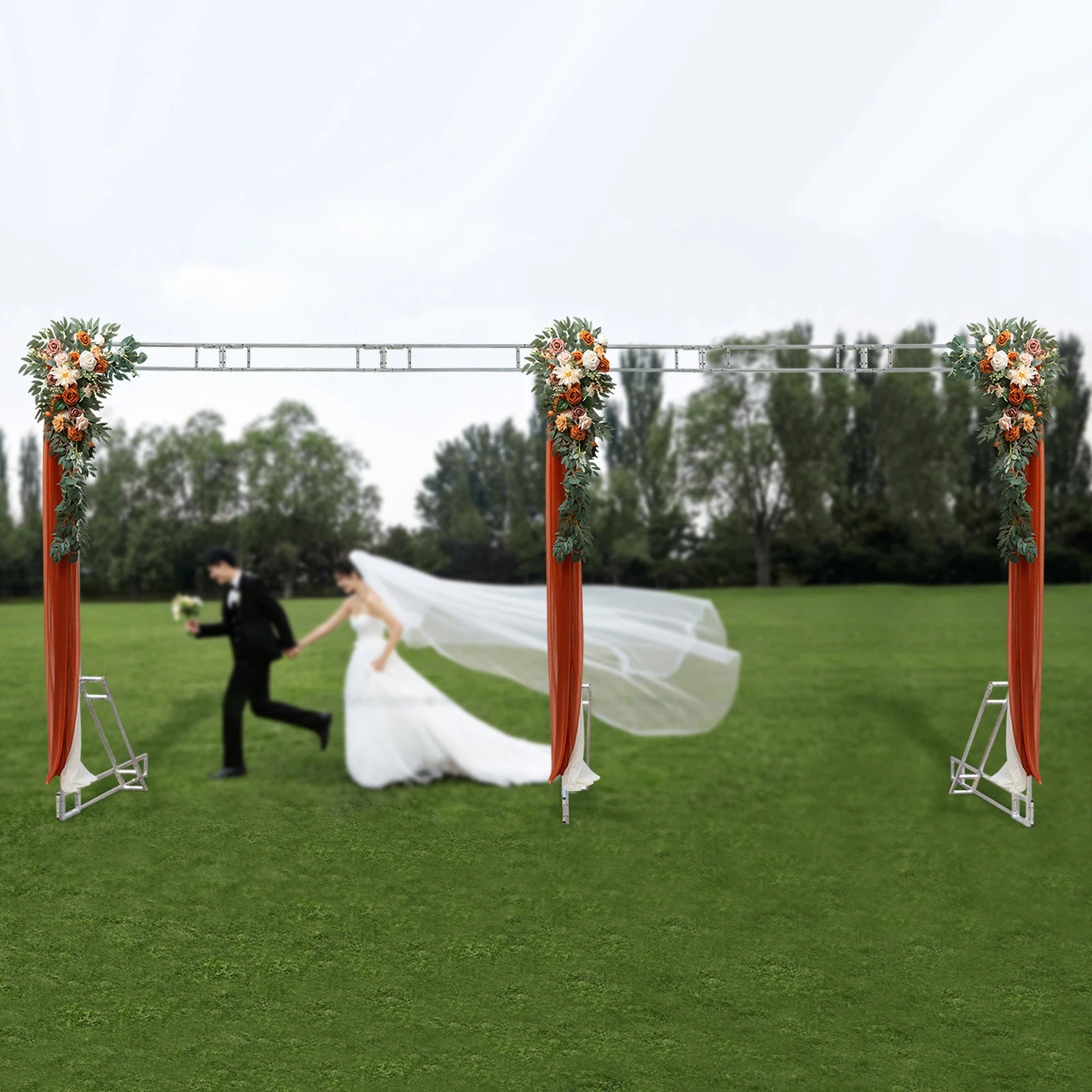 Professional Backdrop Stand Kit 10'x 20' Heavy Duty Background Support System Curtain Frame Metal Stand for Wedding Party